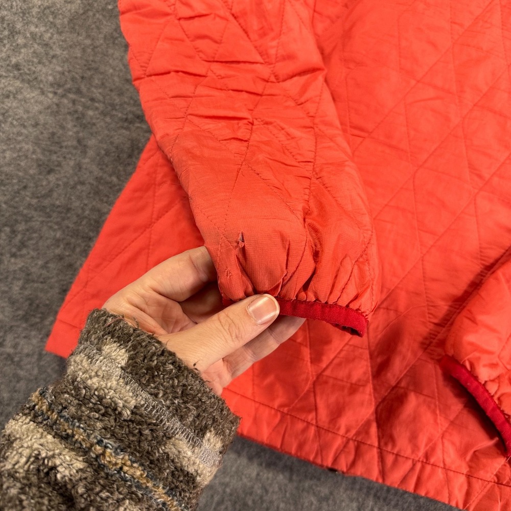 Patagonia Jacket Kids Youth Large 12 Orange Quilted Full Zip Outdoor School - Picture 9 of 10